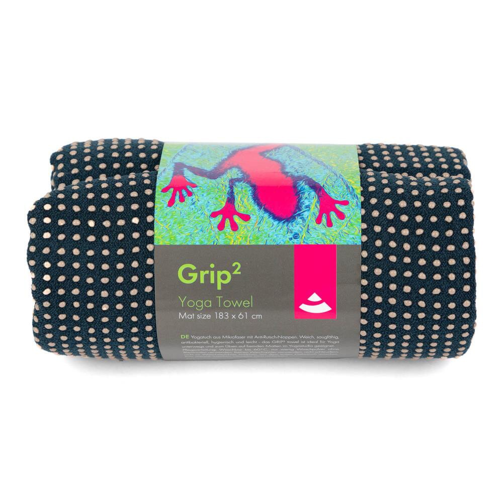 GRIP² skridsikkert yogahåndklæde med silikonedutter