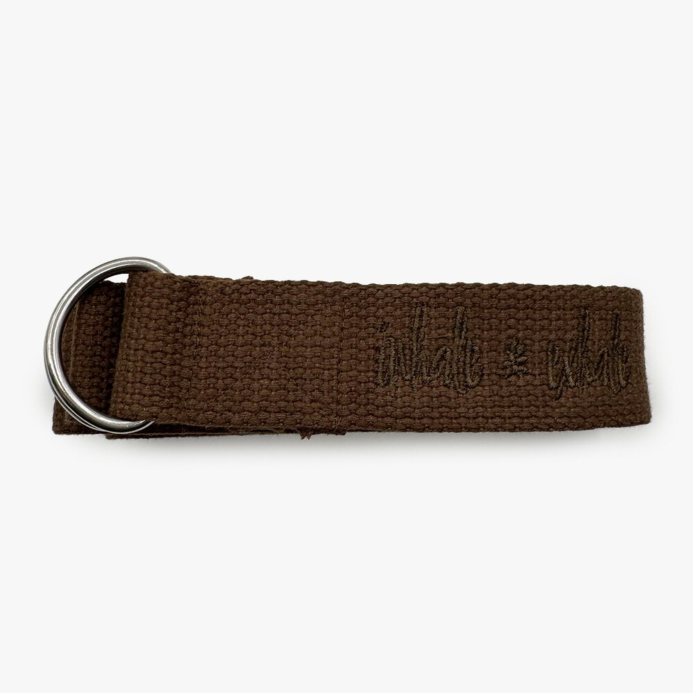 Asana yogabælte i bomuld med d-ring metalspænde