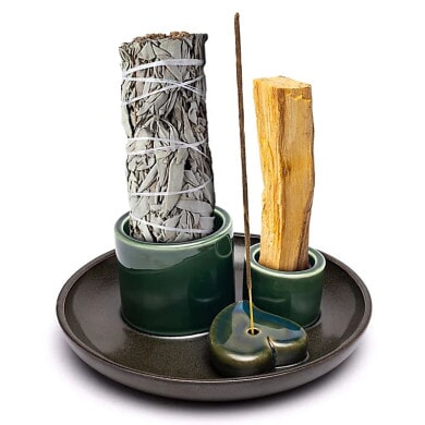 Palo Santo-, smudge- og røgelsesbrænder med hjerte